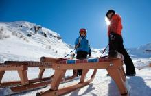 Rodeln im Skigebiet Pfelders