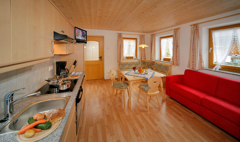 Ferienwohnung - Küche mit Sitzecke