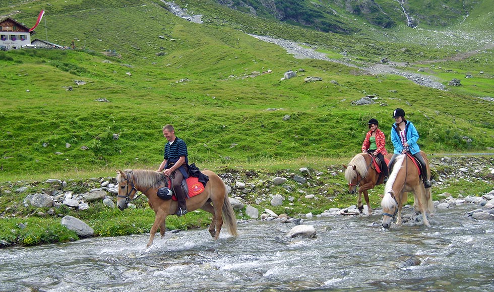 Reitausflug in Passeier mit Haflinger Pferden
